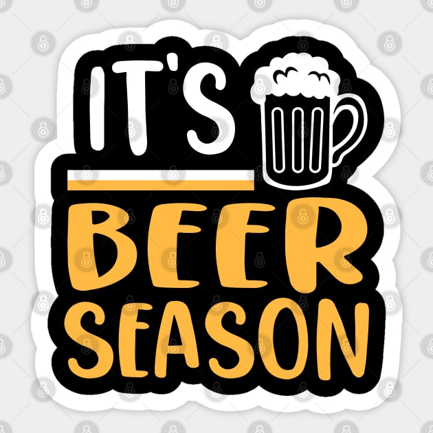 It's Beer Season, Funny Gift Idea for Beer Lovers Sticker by AS Shirts